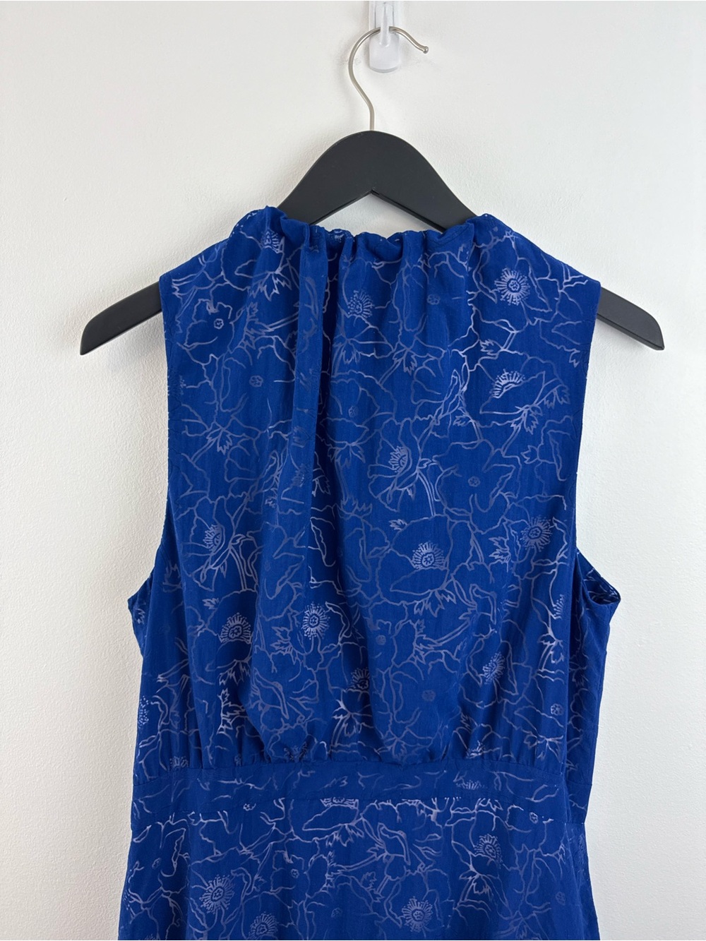TED BAKER Timmia Asymmetric Tiered Mini Dress. Cobalt blue. Size XL - Picture 10 of 11